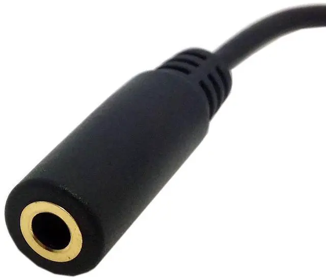 Alt view image 4 of 7 - Vszerda Headphone/Audio Extension Cable,4 Pole 3.5mm Male to 3.5mm Female Audio Stereo Headphone 90 Degree Angled Extension Cable 10cm