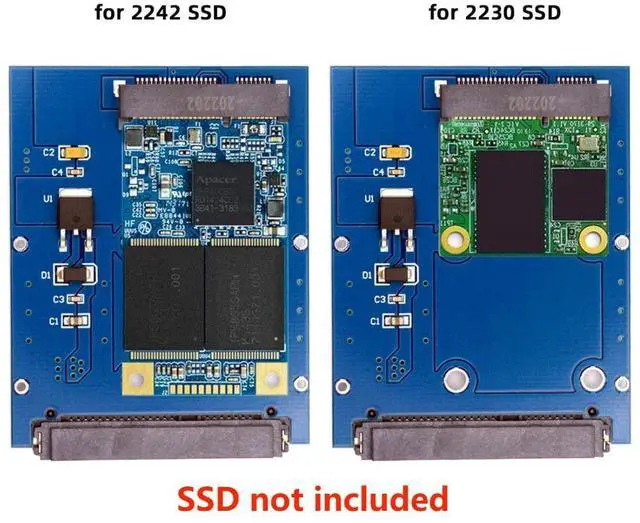 Alt view image 3 of 7 - Vszerda Mini PCI-E mSATA SSD to SATA 3.0 22Pin 2.5" HDD Hard Disk PCBA Adapter