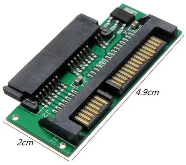 Alt view image 6 of 7 - Vszerda 1.8" Micro SATA 16Pin to 2.5" SATA 22Pin PCB Converter Adapter for SSD HDD Hard Disk Drive with Extral USB Power Cable