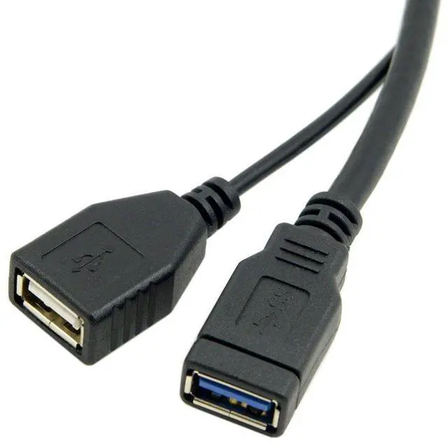 Alt view image 4 of 7 - Vszerda USB 3.0 Splitter Y Cable USB 1 Male to 2 Female Extra Power Data Extension Cable for 2.5" Mobile Hard Disk