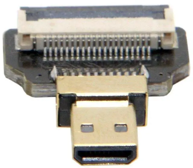 Main image of Vszerda FPC 20Pin Micro HDMI Flat Male Connector for Ribbon Cable,Raspberry Pi, GoPro,Mini Display, Drone, Camera, Gimbal