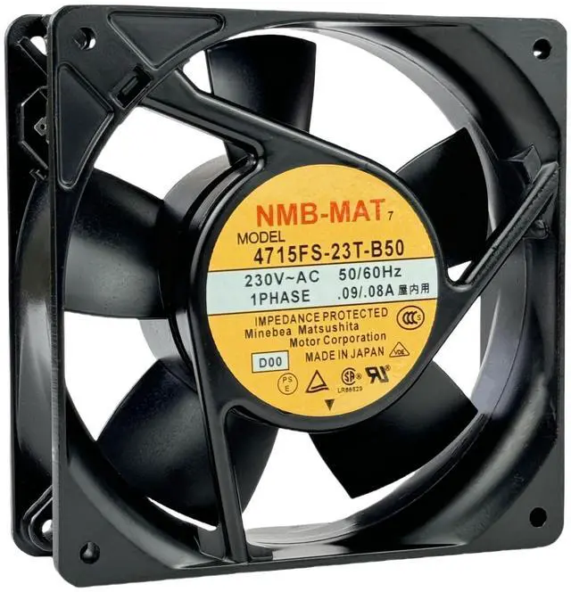 Alt view image 6 of 7 - for NMB 4715FS-23T-B50 AXIAL Fan, 230VAC 0.09/0.08A 50/60Hz 12CM Cooling Fan, 120x120x38mm 12038 Cooling Fan