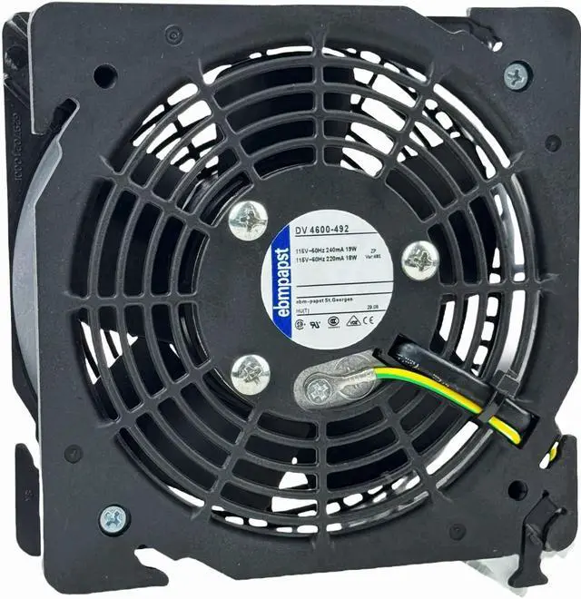 Alt view image 6 of 7 - DV4600-492 Cabinet Compact Cooling Fan 115V 18/19W 220/240mA 12CM 120×120×38mm 3100RPM 2-Wire Axial Flow Fan for Rittal Cabinet