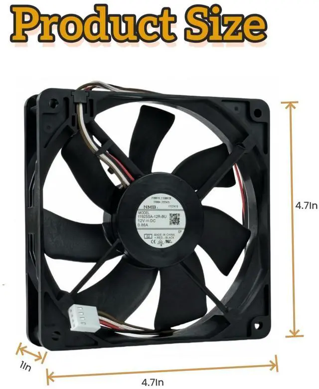 Alt view image 4 of 7 - 11925SA-12R-BU KIT0411 Pellet Grill Induction Fan Motor, 12V DC, 0.86A, 5.51 Inches, Compatible with Traeger D2 Pro 575 780, Ironwood 650 885, Silverton 620 810 Grills, Easy to Install