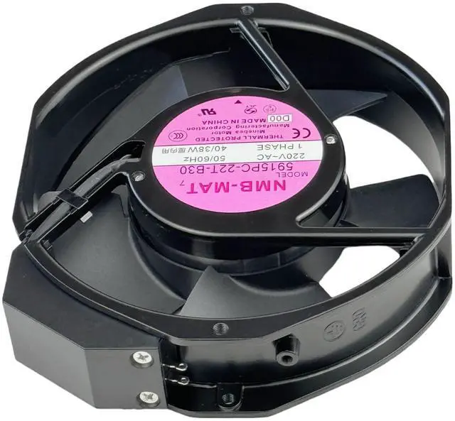 Alt view image 6 of 7 - for 5915PC-22T-B30 220V Cooling Fan, 40W/38W 50/60Hz 172X150X38mm Inverter Cooling Fan Enclosure Power Fan 5915PC-22T-B30