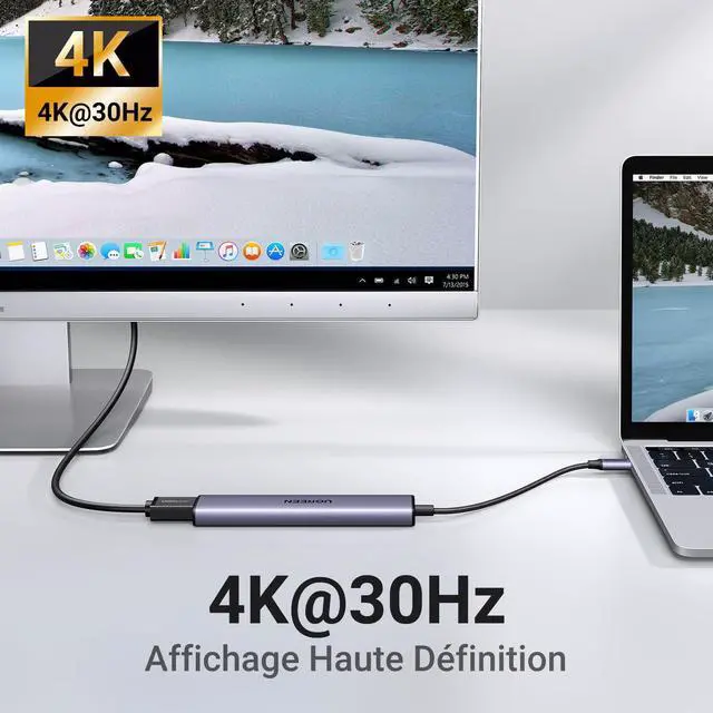 Alt view image 4 of 7 - UGREEN Revodok 105 USB C Hub 5 in 1 Multiport Adapter 4K HDMI, 100W Power Delivery, 3 USB-A Data Ports, USB C Dongle for MacBook Pro/Air, iPad Pro, iMac, iPhone 15 Pro/Pro Max, XPS, Thinkpad