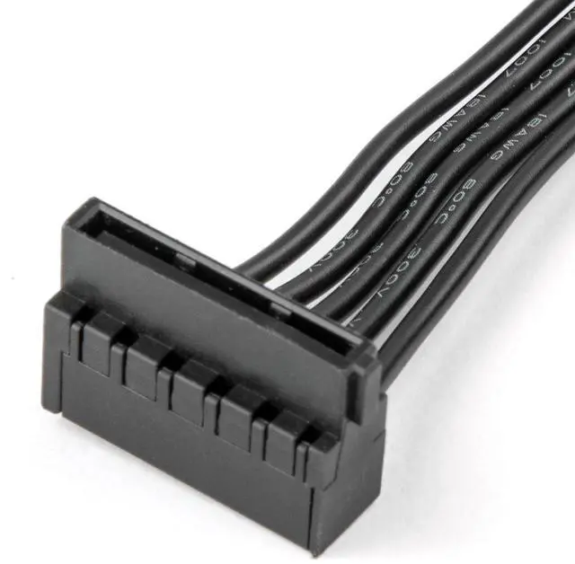 Alt view image 5 of 5 - BUCIER SATA Power Splitter: 15 Pin to 4 SATA 4X Serial ATA Power Adapter Splitter Cable for HDD, SSD, Optical Drives - 40cm