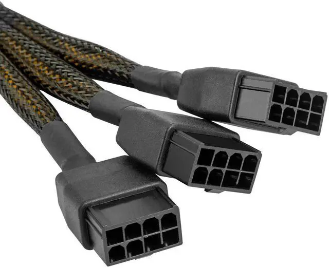 Alt view image 5 of 6 - BUCIER 16Pin GPU Cable to 3X 8Pin Pcie - 16AWG PCIE 5.0 12VHPWR 600W 90 Degree Right Angle 16 Pin 12+4Pin Power Supply Adapter for RTX 4090 4080 3090TI 4070Ti Graphics Card (Type B)