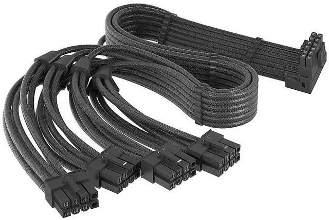 Main image of BUCIER 12VHPWR 90 Degree Right Angle Adapter for Corsair 12VHPWR 16AWG 600W PCIE 5.0 12+4 16 Pin for RTX 4090 4080 3090TI 4070Ti GPU, 4X 8 Pin ONLY for Corsair Modular Power Supply (Type A)