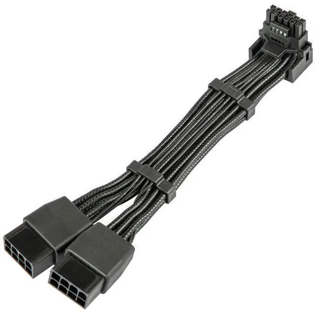 Main image of Vszerda  12VHPWR 90 Degree Adapter to 2X 8Pin: 16AWG 16 PIN GPU Right Angle PCI-E 5.0 Extension for for Graphic Card GPU 12+4pin RTX 3090Ti 4070Ti 4080 4090 (Type A)
