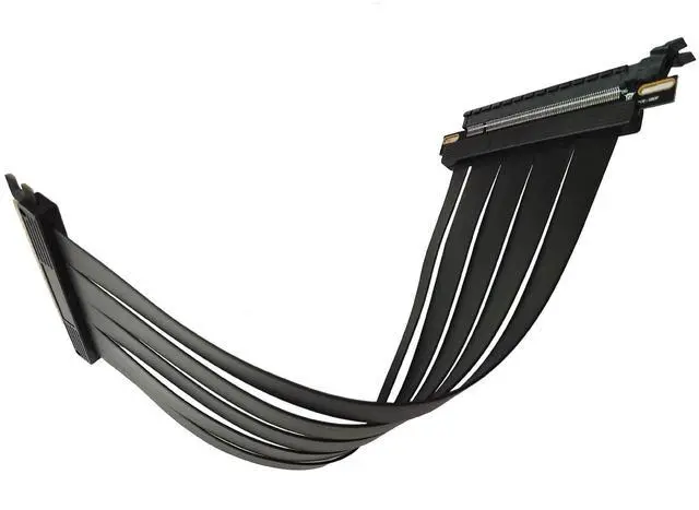 Alt view image 3 of 3 - Vszerda PCI-E 4.0 High Speed Flexible Extender Riser Cable 20cm 180 Degree