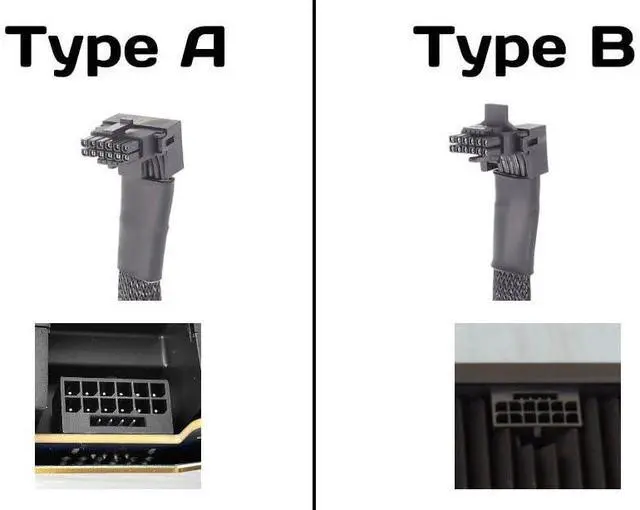 Alt view image 3 of 4 - Vszerda 12VHPWR 16 Pin 12+4 pin GPU Cable to 4X 8 Pin PCIe 5.0 Extension 90 Degree Angle Sleeved Adapter for GeForce RTX 4090 4080 4070Ti 3090Ti Graphic Card 5.9-inch (Type B)