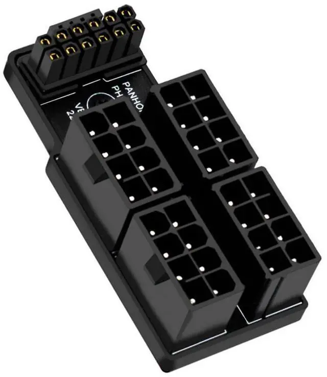 Main image of Vszerda ATX 8Pin 4 Port to 12VHPWR ATX3.0 PCI-E 5.0 16Pin Power Modular Adapter 90 Degree UP Angled