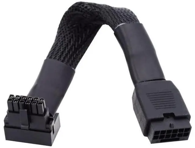 Main image of Vszerda ATX3.0 PCI-E 5.0 12VHPWR Power Modular Cable Male to Female 90 Degree Down Angled Extension Cable