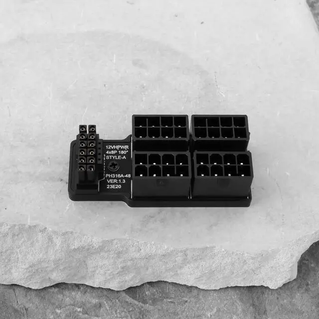 Alt view image 7 of 7 - Vszerda 12VHPWR 16 Pin to 4X 8 Pin 600W GPU Power Connector, PCIe 5.0 ATX 3.0 180 Degree Adapter for 12+4pin RTX 4090 3090Ti Graphic Card (Type A)