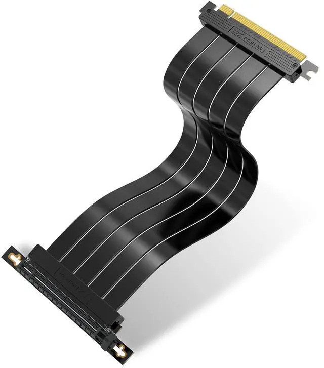 Main image of Vszerda PCIE Gen 4 16x Extreme Flexible, High Speed Riser Cable PCI Express 4.0 Port GPU Extension Card-Right Angle Connector [11.8in/30cm]