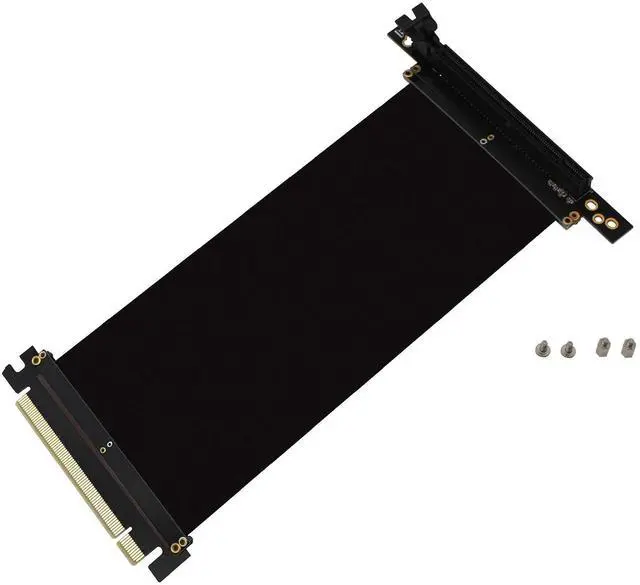 Main image of Vszerda New PCI Express 16x Flexible Cable Extension Port Adapters, High Speed PCIE Riser Cable 90 Degrees, Fit with FD R6 Case -20cm