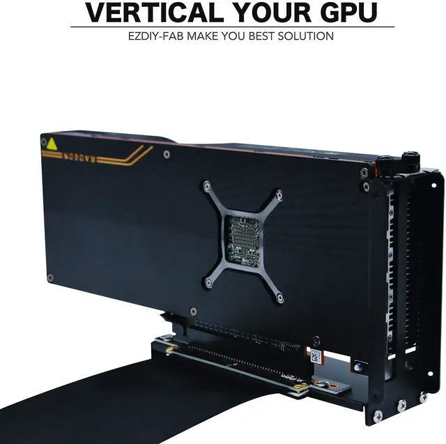 Alt view image 4 of 7 - Vszerda New PCI Express 16x Flexible Cable Extension Port Adapters, High Speed PCIE Riser Cable 90 Degrees, Fit with FD R6 Case -20cm