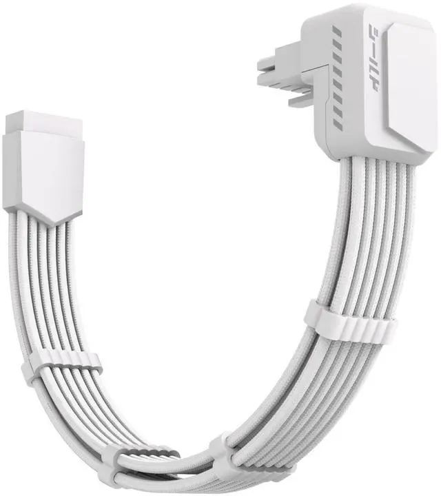 Main image of BUCIER Shield PCIE 5.1 GPU Extension Cable with 90 Degree 12V-2x6 Angle Adapter,16pin (12+4) 12VHPWR PCIe 5.1 PSU Cable Extension for RTX 40/50 Series with Combs-Reverse Type-White