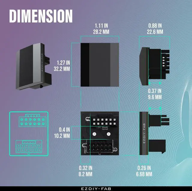 Alt view image 2 of 7 - 12VHPWR 12+4 Pin Angle Connector Power Adapter Slim Type for RTX40' Series Graphics Card, Supports 600W Output, Comptatible to RTX4090,4080,4070ti -180 Degrees STD Type- Black
