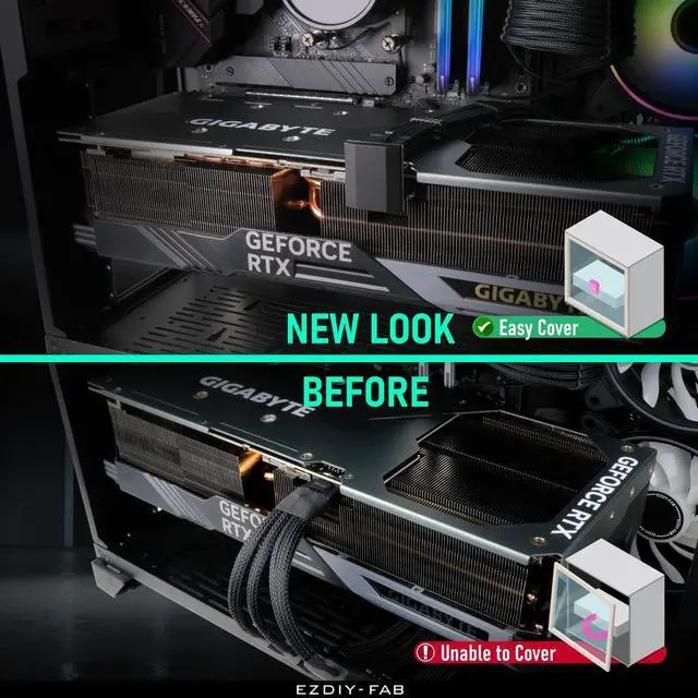 Alt view image 3 of 7 - 12VHPWR 12+4 Pin Angle Connector Power Adapter Slim Type for RTX40' Series Graphics Card, Supports 600W Output, Comptatible to RTX4090,4080,4070ti -180 Degrees STD Type- Black