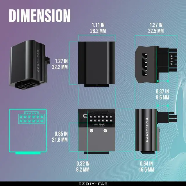 Alt view image 2 of 7 - 12VHPWR 12+4 Pin Angle Connector Power Adapter for RTX40' Series Graphics Card, Supports 600W Output, Comptatible to RTX4090,4080,4070ti -90 Degrees RVS Type- Black-1 Pack