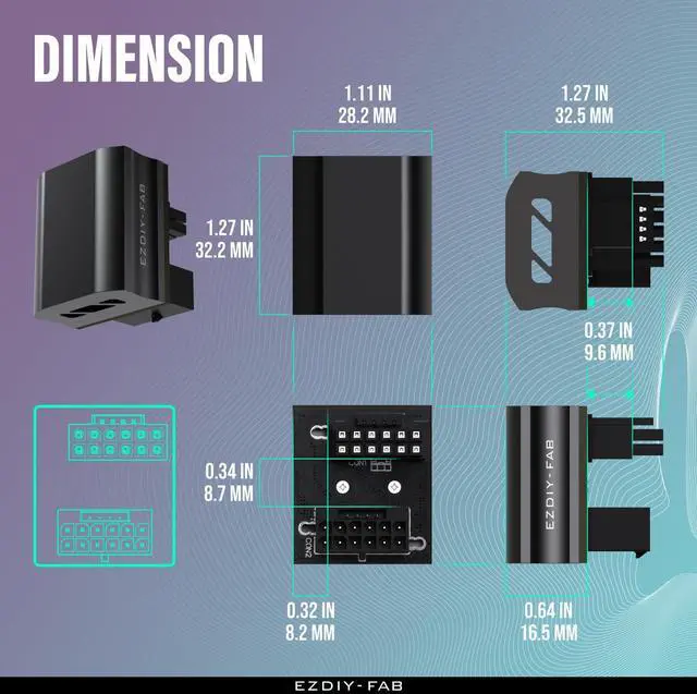 Alt view image 2 of 7 - 12VHPWR 12+4 Pin Angle Connector Power Adapter for RTX40' Series Graphics Card, Supports 600W Output, Comptatible to RTX4090,4080,4070ti -180 Degrees STD Type- Black-1 Pack