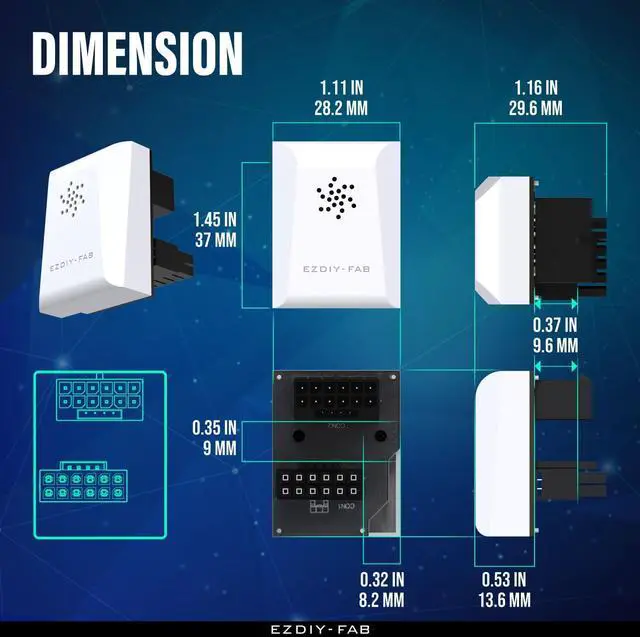 Alt view image 2 of 7 - Vszerda PCIe 5.0 12VHPWR GPU Power Bridge, 12+4 Pin Angle Connector Power Adapter, for RTX40' Series GPUs, Compatible with RTX4090, 4080, 4070ti - White 180° RVS