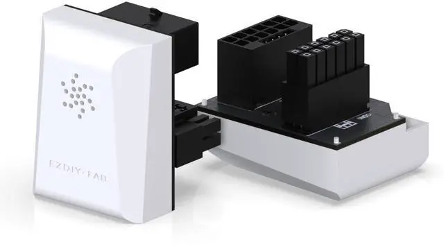 Main image of Vszerda PCIe 5.0 12VHPWR GPU Power Bridge, 12+4 Pin Angle Connector Power Adapter, for RTX40' Series GPUs, Compatible with RTX4090, 4080, 4070ti - White 180° RVS