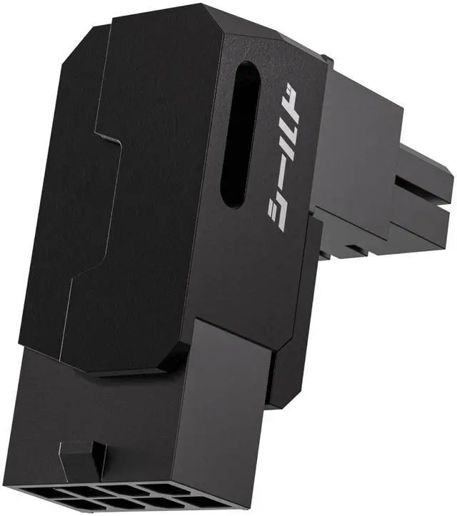 Main image of Vszerda Shield Series 8-Pin PCIe GPU Power Adapter,90-Degree Angled Connector, Aluminum Design for Graphics Cards  Reverse Type,Black-1 Pack