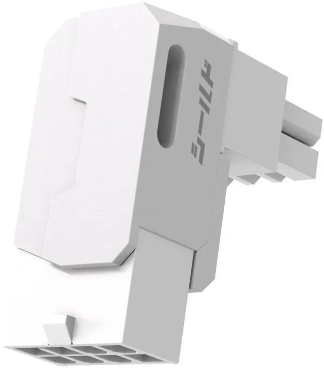 Main image of Vszerda Shield Series 8-Pin PCIe GPU Power Adapter,90-Degree Angled Connector, Aluminum Design for Graphics Cards  Reverse Type,White-1 Pack