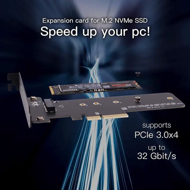 Alt view image 6 of 6 - BUCIER PCI Express M.2 SSD NGFF PCIe Card to PCIe 4.0 x4 M2 Adapter (Support M.2 PCIe 22110,2280, 2260, 2242)