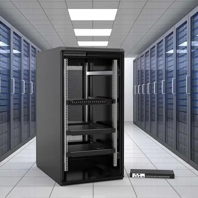 Alt view image 7 of 7 - MT-VIKI CAT6 Rack Mount KVM, 16 Port VGA KVM Console Over CAT6 Cable, Included 16 USB VGA to Cat6 Dongles