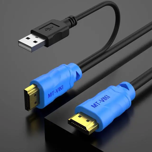 Alt view image 3 of 5 - MT-VIKI 2in 1 USB HDMI KVM Cable for USB KVM Cable HDMI (3M-2packs)
