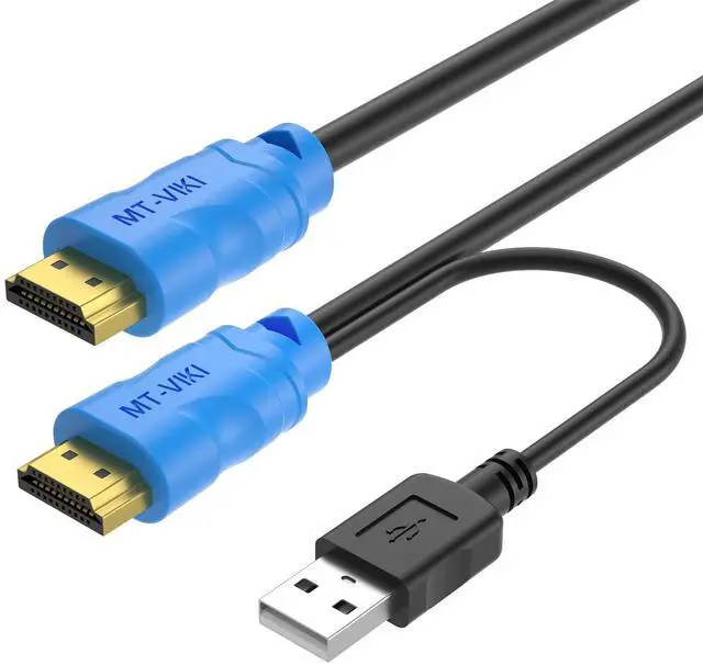 Alt view image 5 of 5 - MT-VIKI 2in 1 USB HDMI KVM Cable for USB KVM Cable HDMI (3M-2packs)