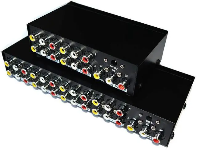 Alt view image 6 of 7 - MT-VIKI 8 Way 3 RCA Splitter Composite Video Audio Distribution (1 in 8 Out)