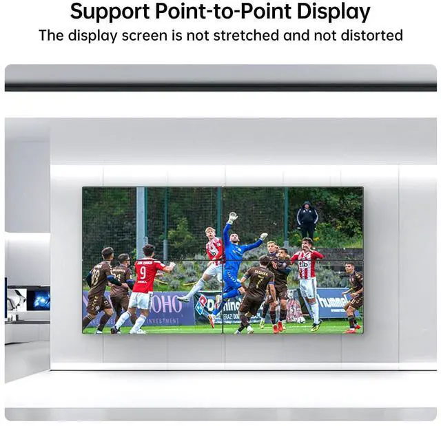 Alt view image 2 of 7 - MT-VIKI 4K60Hz HDMI Video Wall Controller 2x2, [4K Input & 4K Output], 180° Rotate, HDMI 2.0, HDCP 2.2, 18Gbps, RGB 4:4:4