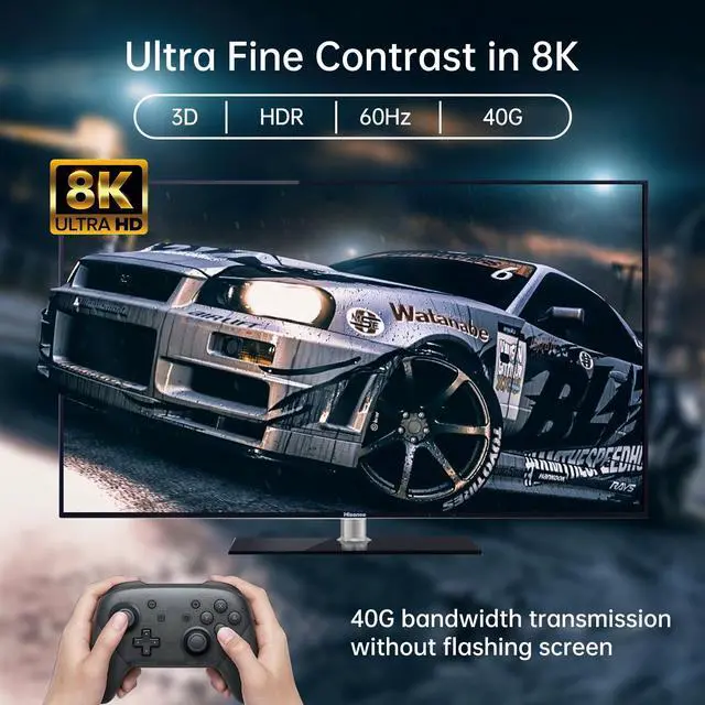 Alt view image 6 of 7 - MT-VIKI HDMI 2.1 Splitter 1x2, 8K@60Hz & 4K@120Hz Duplicator, 40Gbps High Speed, HDCP 2.3, Aluminum Casing  Mirror Dual Displays (Non-Bidirectional, EDID Management)