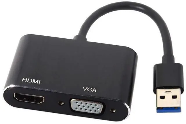 Main image of Vszerda USB 3.0 & 2.0 to HDMI & VGA HDTV Adapter Cable External Graphics Card Compatible for Windows Mac Laptop