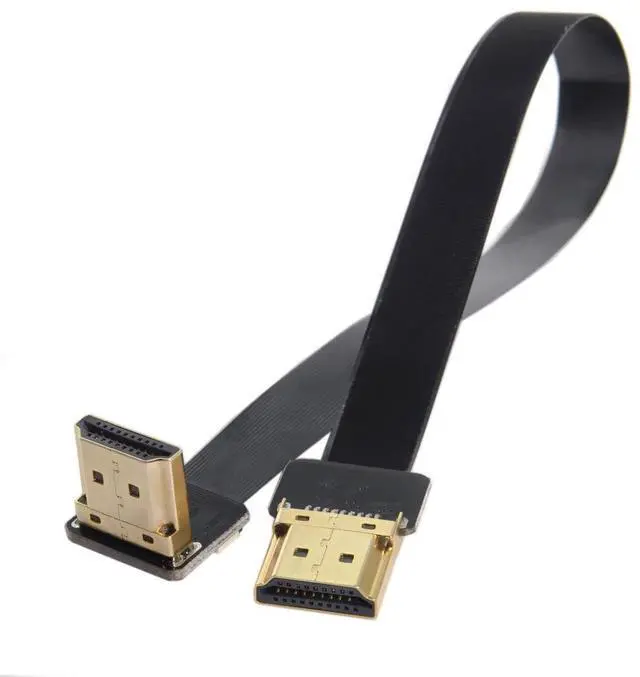 Main image of Vszerda FPV HDMI Male to Up Angled 90D HDMI Male HDTV FPC Flat Cable for FPV HDTV Multicopter Aerial Photography (0.2m)