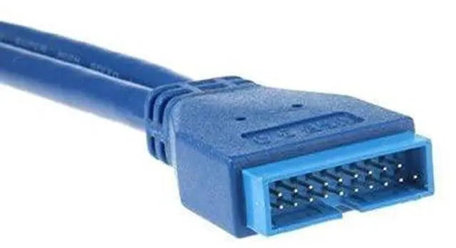 Alt view image 2 of 4 - Vszerda Dual Port USB 3.0 A Male to 20 Pin Male Motherboard Extension Cable Adapter 5Gbps