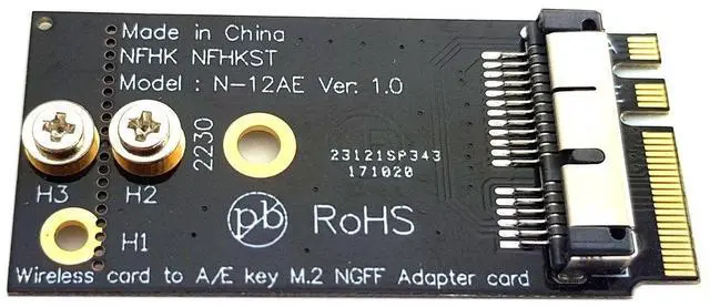 Alt view image 6 of 7 - Vszerda BCM94360CS2 BCM943224PCIEBT2 Wireless Card to NGFF M.2 Key A/E-Key Adapter