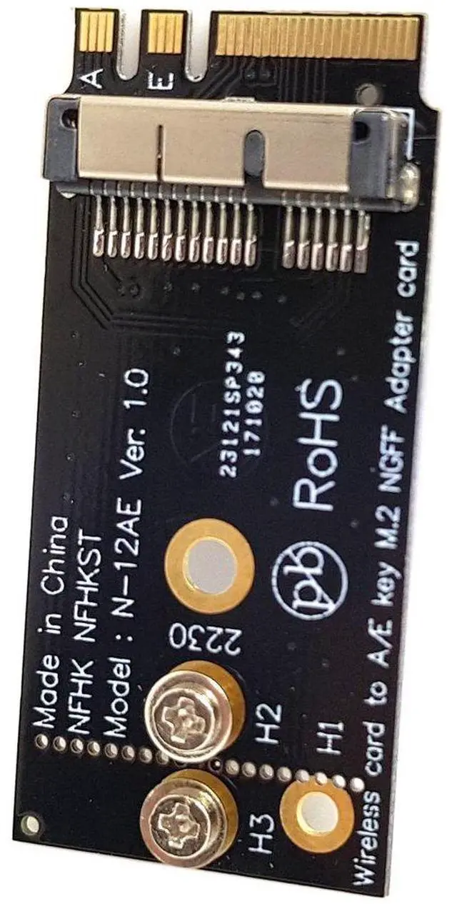 Alt view image 4 of 7 - Vszerda BCM94360CS2 BCM943224PCIEBT2 Wireless Card to NGFF M.2 Key A/E-Key Adapter
