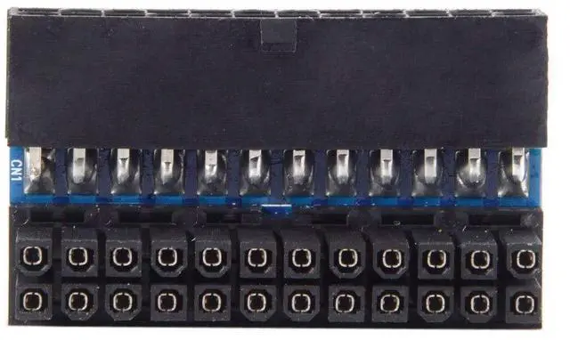 Alt view image 5 of 7 - JSER ATX 24Pin Female to 24pin Male 90 Degree Power Adapter Compatible for Mainboard Motherboard Desktops PC Supply