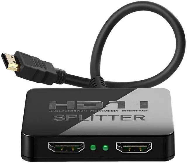 Main image of 4K HDMI Splitter 1 in 2 Out Mirror Display Not Expand, Dual HDMI Splitter Hub to Dual Monitors Multi-Scree Displays Audio Synchronization, Compatible for MacBook Laptop Desktop PC Graphics Card TV