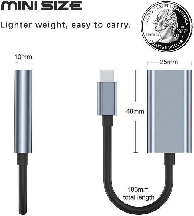 Alt view image 2 of 5 - USB C to HDMI Adapter for Monitor, 4K HDMI to USB C Laptop Docking Stations for MacBook pro, USB Type C to HDMI Cable for iPad air, USBC to HDMI Dongle for Chromebook XPS TV ect