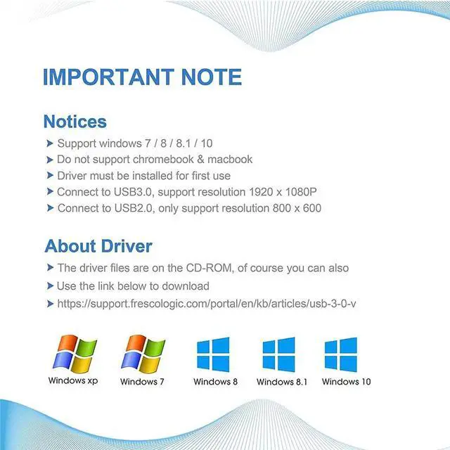 Alt view image 7 of 7 - USB to VGA Adapter for Monitor, VGA to USB 3.0/2.0 Converter 1080P Multi-Display Video Cable for Laptop Desktop PC to Monitors, Projector, TV. (Not Support Chromebook)