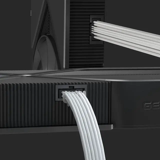 Alt view image 6 of 7 - Vszerda PCI-E5.0 12VHPWR 16Pin(12+4P) Sleeve Modular Cable, 16 AWG Male to Male Power Cable for RTX 3090Ti 4080 4090 (White)