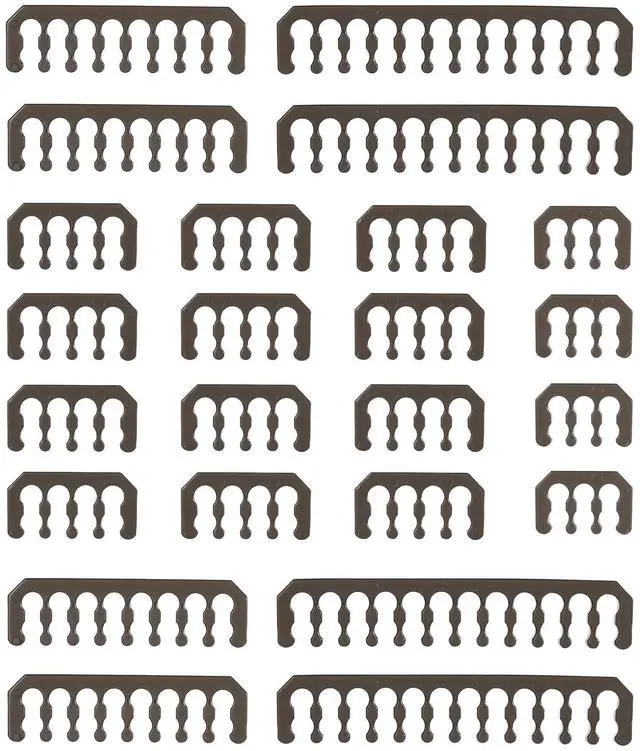 Main image of Vszerda Cable Comb Kit for Power Cable,Sleeve Management Tools Wire Organizer Comb Includes 4x24 P+4x16P+12x8P+4x6P Computer Case Water Cooling Cable Organizer(Black)