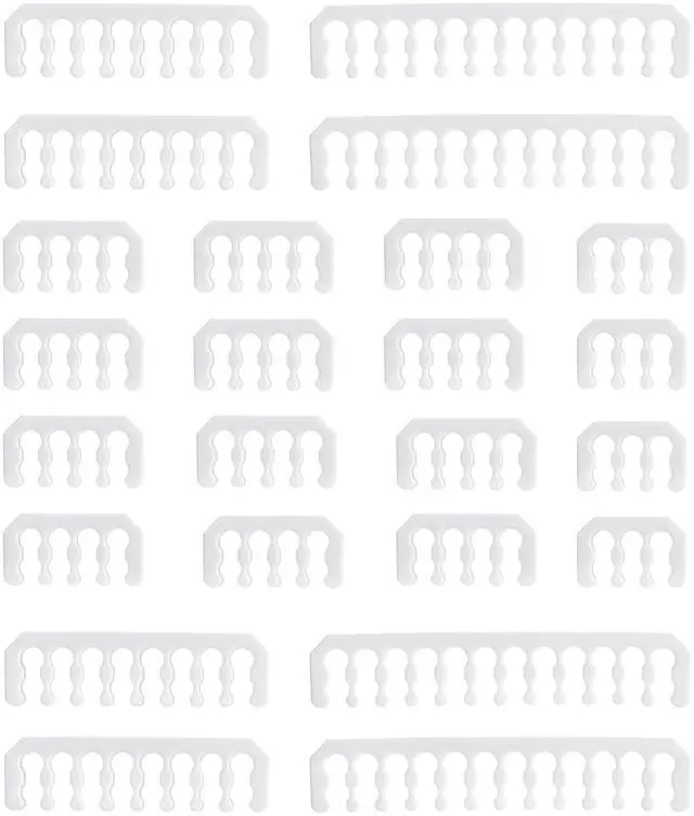 Main image of Vszerda Cable Comb Kit for Power Cable,Sleeve Management Tools Wire Organizer Comb Includes 4x24 P+4x16P+12x8P+4x6P Computer Case Water Cooling Cable Organizer(White)